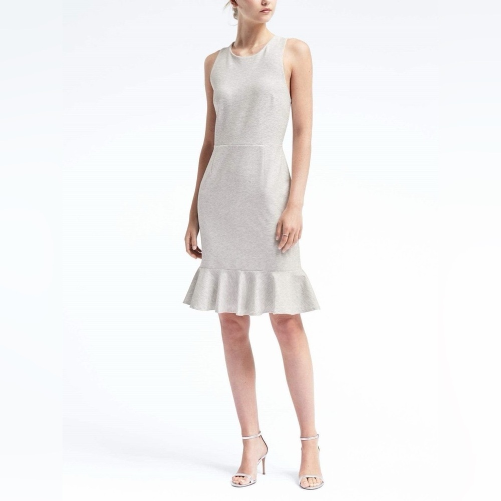 Banana Republic Light Gray Midi Dress